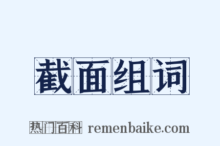 截面组词是什么意思的图片